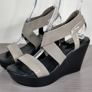 Charles David 'Feature' Wedge Sandal, Taupe, Womens Size 9.5